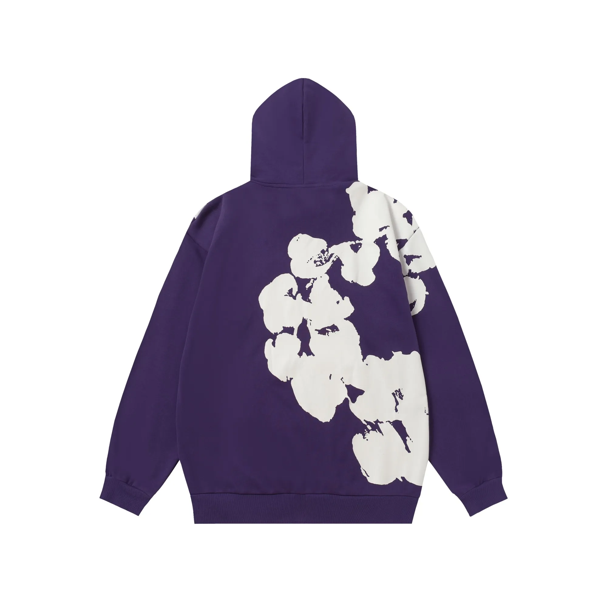 6002# DENIM TEARS Kapok European and American trendy brand high-quality printed hooded sweatshirt set. Terry fabric weighs 380 grams. Threads are customized and dyed in the same color. Color Black Gray Purple Size S-XL